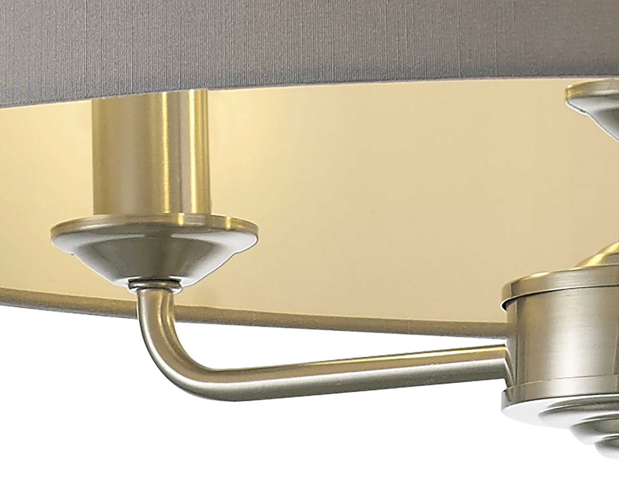 Banyan 50cm 3 Light Pendant Satin Nickel, Grey DK0074  Deco Banyan SN GR